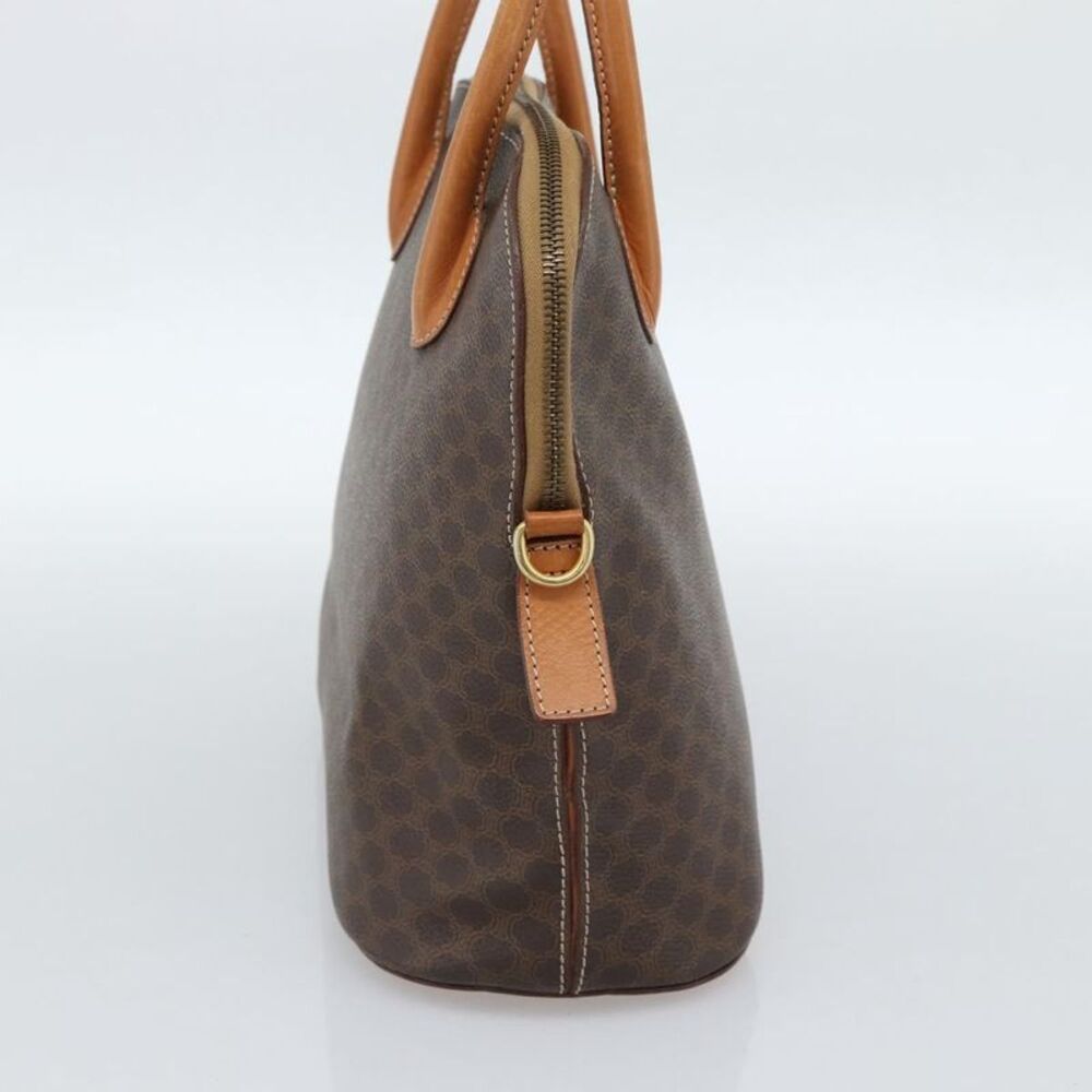 Celine Vintage Macadam Handbag Canvas Brown Canvas Handbag - Picture 4 of 16